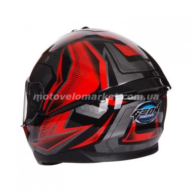 Мотошлем GEON 967-2 Scorpio интеграл с очками Red/Black